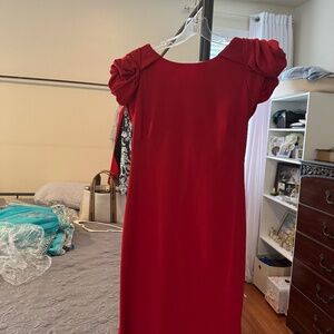 Red party dress